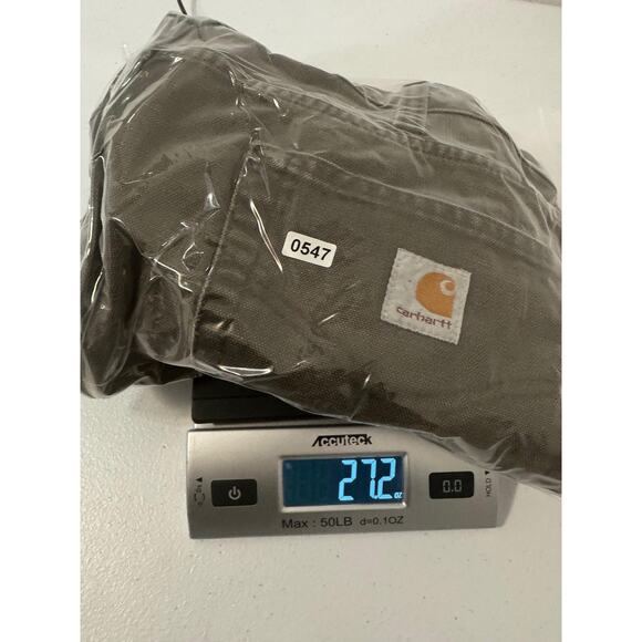 Carhartt Jeans Mens 34x34 Brown Relaxed Fit Duck Canvas Work Casual Pants Trash - Picture 16 of 16